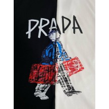 프라다 신상 휴먼로고 라운드 티셔츠