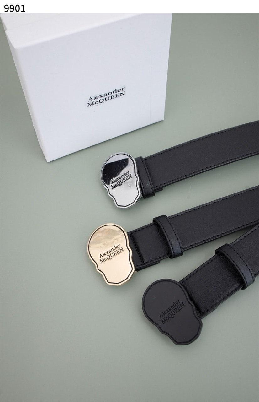 알렉산더맥퀸 Alexander McQueen Skull Tag Leather Belt (국내배송)