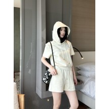 샤넬 스웨터 반팔 후드 세트 (해외배송)