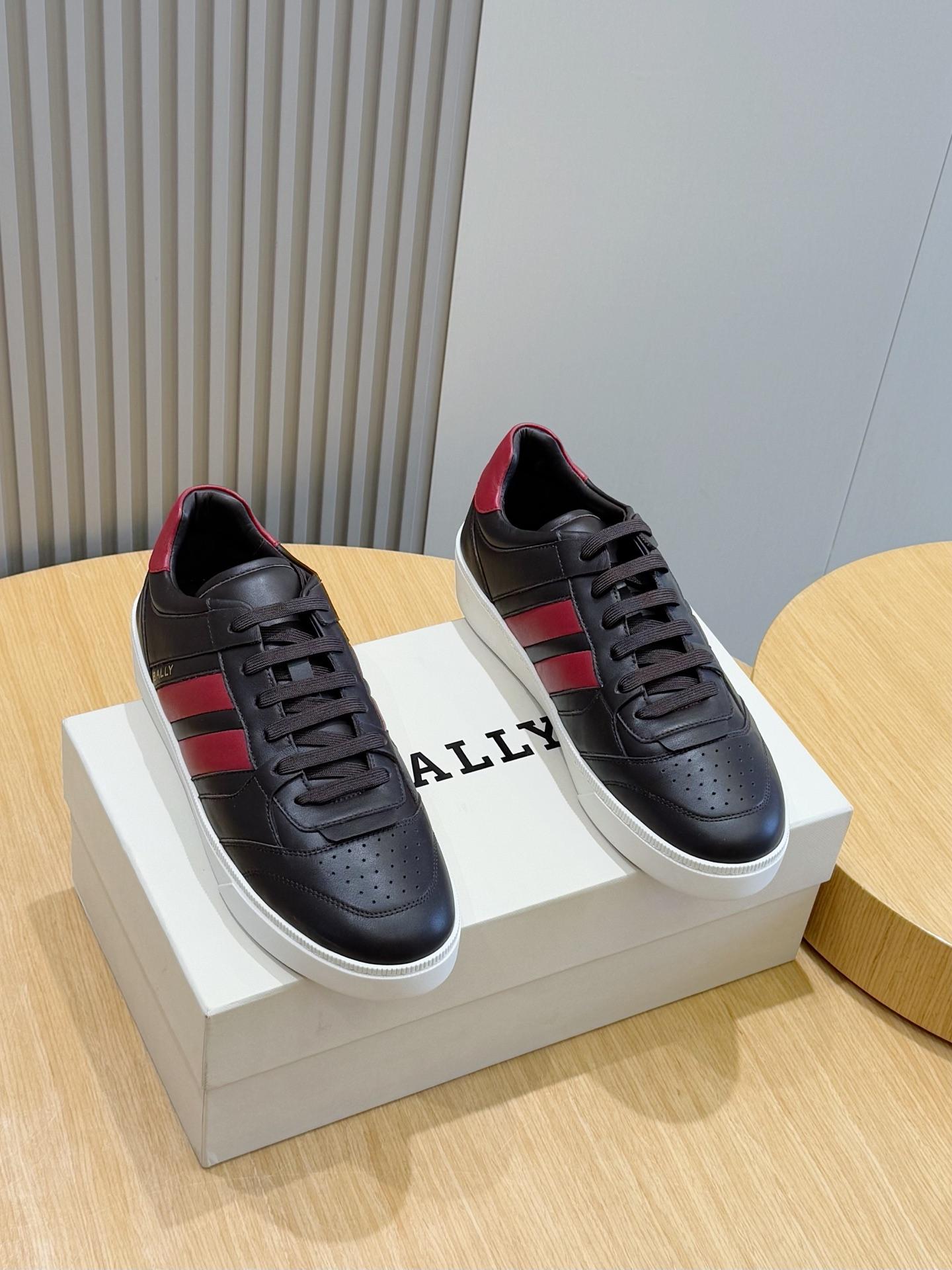 발리 Bally Tennis 남성용 컬러블록 가죽 스니커즈 (해외배송)