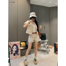 미우미우 컬렉션 데님 셔츠 & 데님 하프 팬츠 (국내배송)