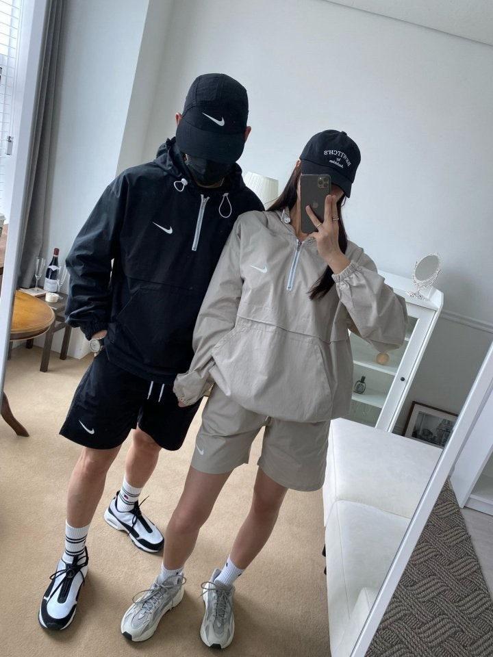 나이키  코튼 아노락 셋업   (국내배송)