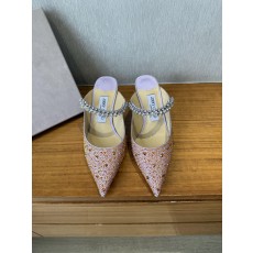 지미추 다이아몬드 체인 크리스털 하이힐 (해외배송)