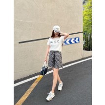 디올 반팔 티셔츠 + 올드플라워 반바지 세트 (해외배송)