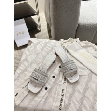 디올 모노그램 자수 가죽 미드힐 슬리퍼 (해외배송)