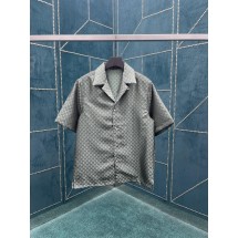 루이비통 멀버리 실크 블렌드 오픈 칼라 셔츠 반팔 2컬러 (해외배송)