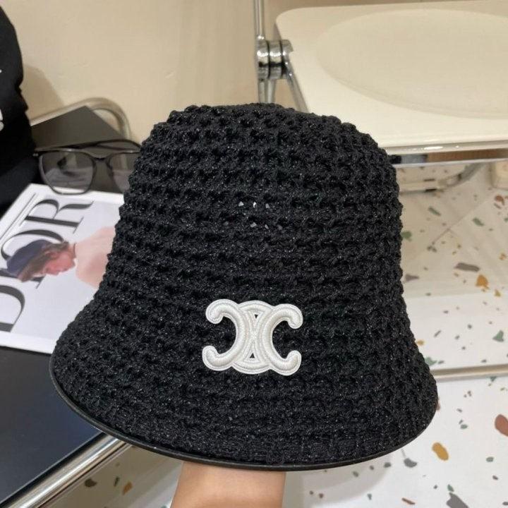 셀린느 블랙 버킷햇 시그니처 로고 패턴 모자 (국내배송)