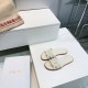 디올 CD 스트랩 플랫 슬리퍼 (해외배송)