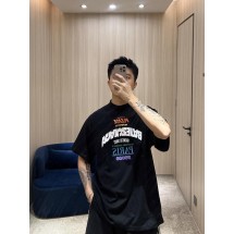 발렌시아가 헤비 자수 프린트 라운드넥 반팔 (해외배송)