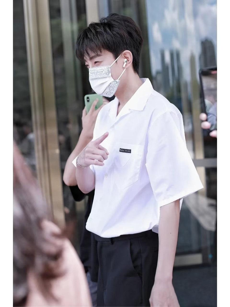 프라다 25SS 포켓 로고 반팔 셔츠 (정품급 해외배송)