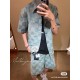 루이비통 25SS 체커보드 펄 버튼 데님 반팔 (정품급 해외배송)
