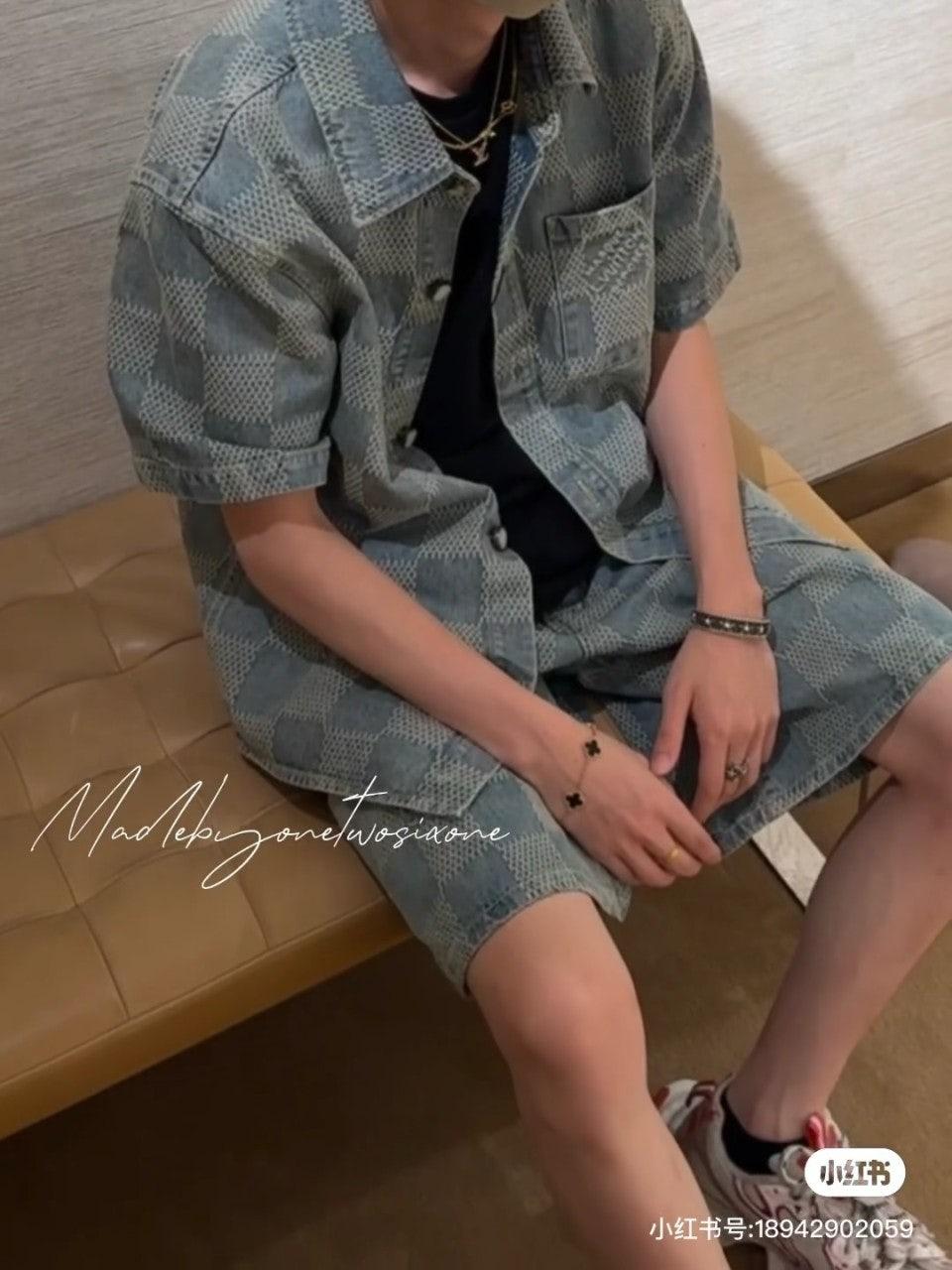 루이비통 25SS 체커보드 데님 반바지 (정품급 해외배송)