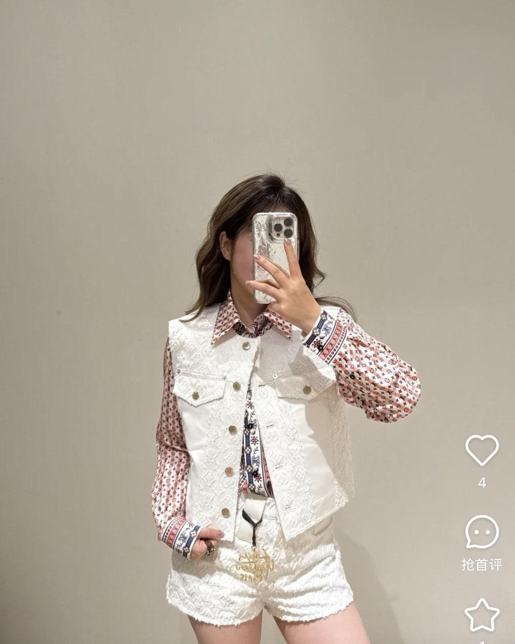 루이비통 클래식 자카드 데님 베스트  (해외배송)