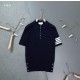 톰브라운 사선 케이블 카라 반팔 니트 (국내배송)