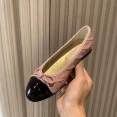 샤넬 클래식 컬러블록 리본 발레 슈즈 (해외배송)