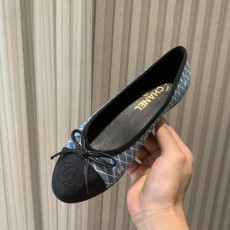 샤넬 클래식 컬러블록 리본 발레 슈즈 (해외배송)