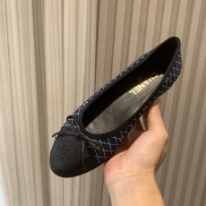 샤넬 클래식 컬러블록 리본 발레 슈즈 (해외배송)