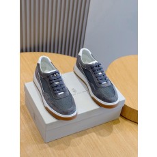 브루넬로쿠치넬리 남성 송아지 가죽 스웨이드 스니커즈 (해외배송)