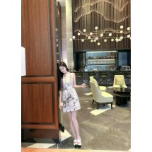 루이비통 프린트 그라데이션 데님 베스트 드레스 (해외배송)