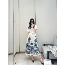 디올 버터플라이 코코넛 트리 싱글 브레스티드 스커트 (해외배송)