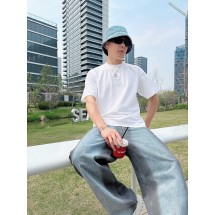루이비통 플라워 패치 자수 라운드넥 반팔 (해외배송)