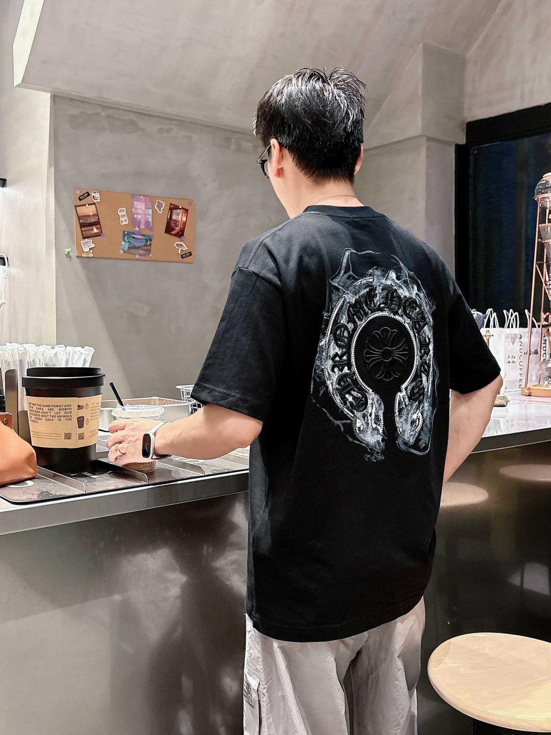 크롬하츠 프린트 라운드넥 반팔 (해외배송)