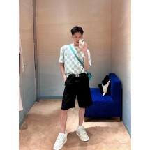루이비통 신상 체커보드 프린트 라운드넥 반팔 (해외배송)