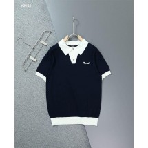 팬디 몬스터 아이 클래식 카라 반팔 니트 (국내배송)