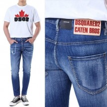 디스퀘어드 케이튼브로스패치 스티치포인트 중청 워싱진 (국내배송)