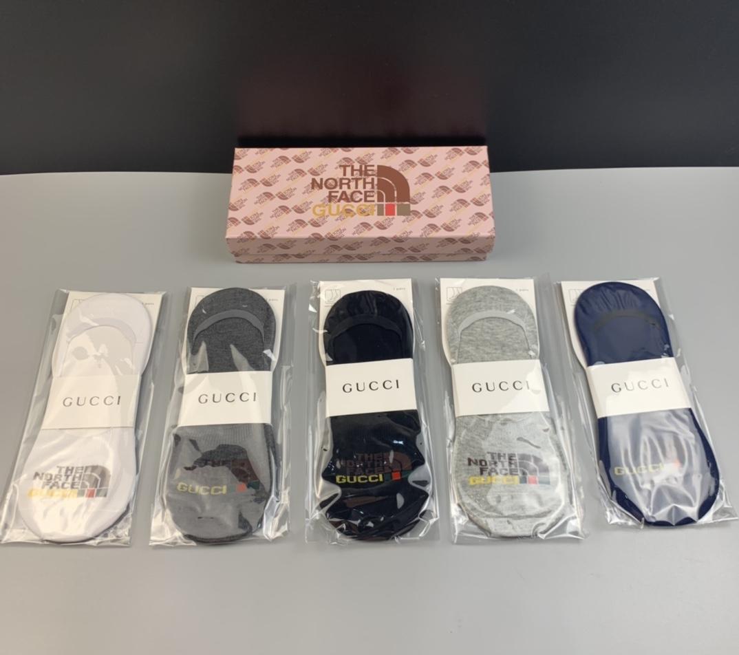 구찌 x 노스페이스 콜라보 양말 5종 세트 (해외배송)