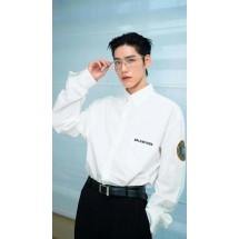 발렌시아가 로고 자수 배지 셔츠 (해외배송)