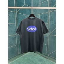 발렌시아가 25SS 아이숄 남성용 페이디드 블랙 저지 실루엣 반팔  (해외배송)