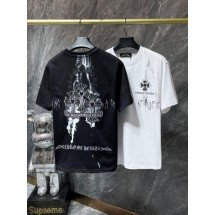 크롬하츠 십자가 레터링 자수 워싱 반팔티 (국내배송)