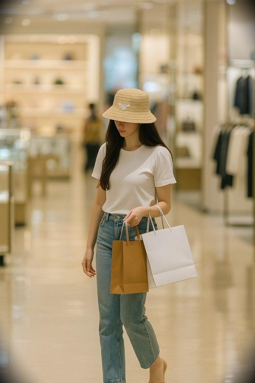 프라다 삼각로고 파나마 햇 (국내배송)