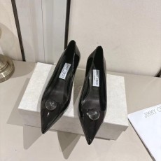 지미추 벨벳 티어드롭 힐 (해외배송)