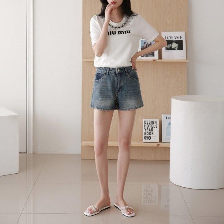 메종마르지엘라 포켓 4 스티치 데님 쇼츠 (국내배송)