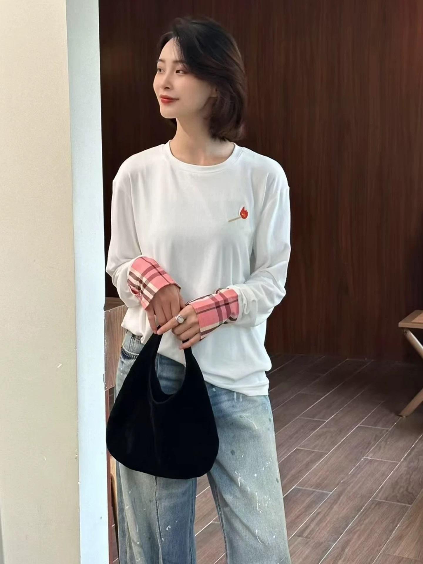 보테가베네타 순면 커프 스티칭 긴팔 티셔츠 (해외배송)